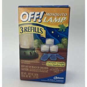 OFF! Lamp & Lantern Refill Candles Backyard Summer Garden 3 Candles 3 Pads